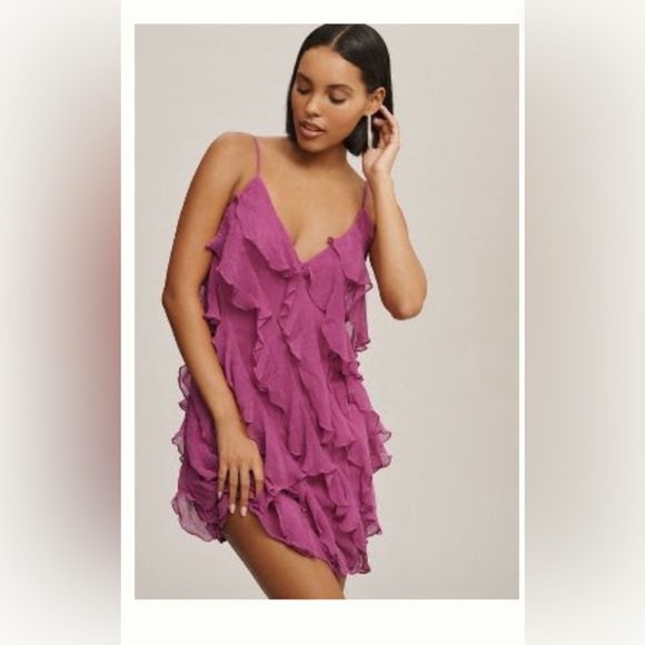 NEW ruffle mini dress - Anthropologie / BHLDN - Picture 2 of 4